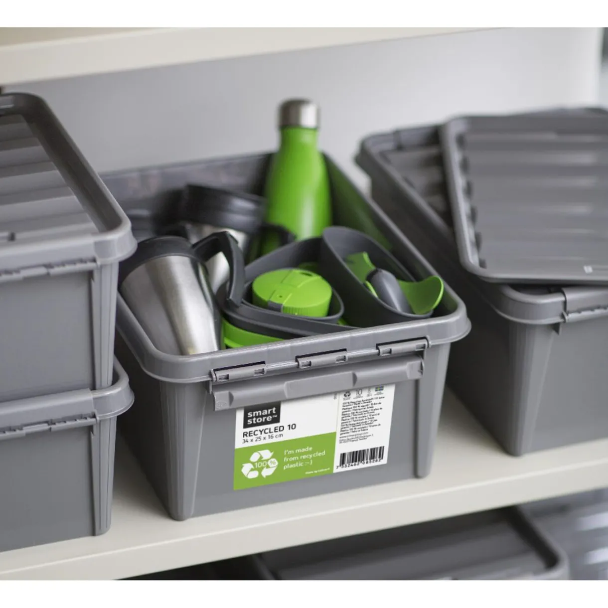 Rangement|Gifi Box de rangement grise 31 L