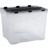 Rangement|Gifi Box de rangement plastique 42 L noir