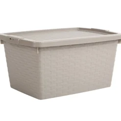 Entretien Du Linge|Gifi Box de rangement plastique 10 L taupe