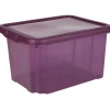Rangement|Gifi Box de rangement plastique 18 L prune