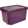 Rangement|Gifi Box de rangement plastique 55 L prune