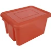 Rangement|Gifi Box de rangement plastique 55 L corail