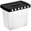 Rangement|Gifi Box de rangement plastique 9 L ouverture papillon noir