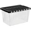 Rangement|Gifi Box de rangement plastique 54 L ouverture papillon