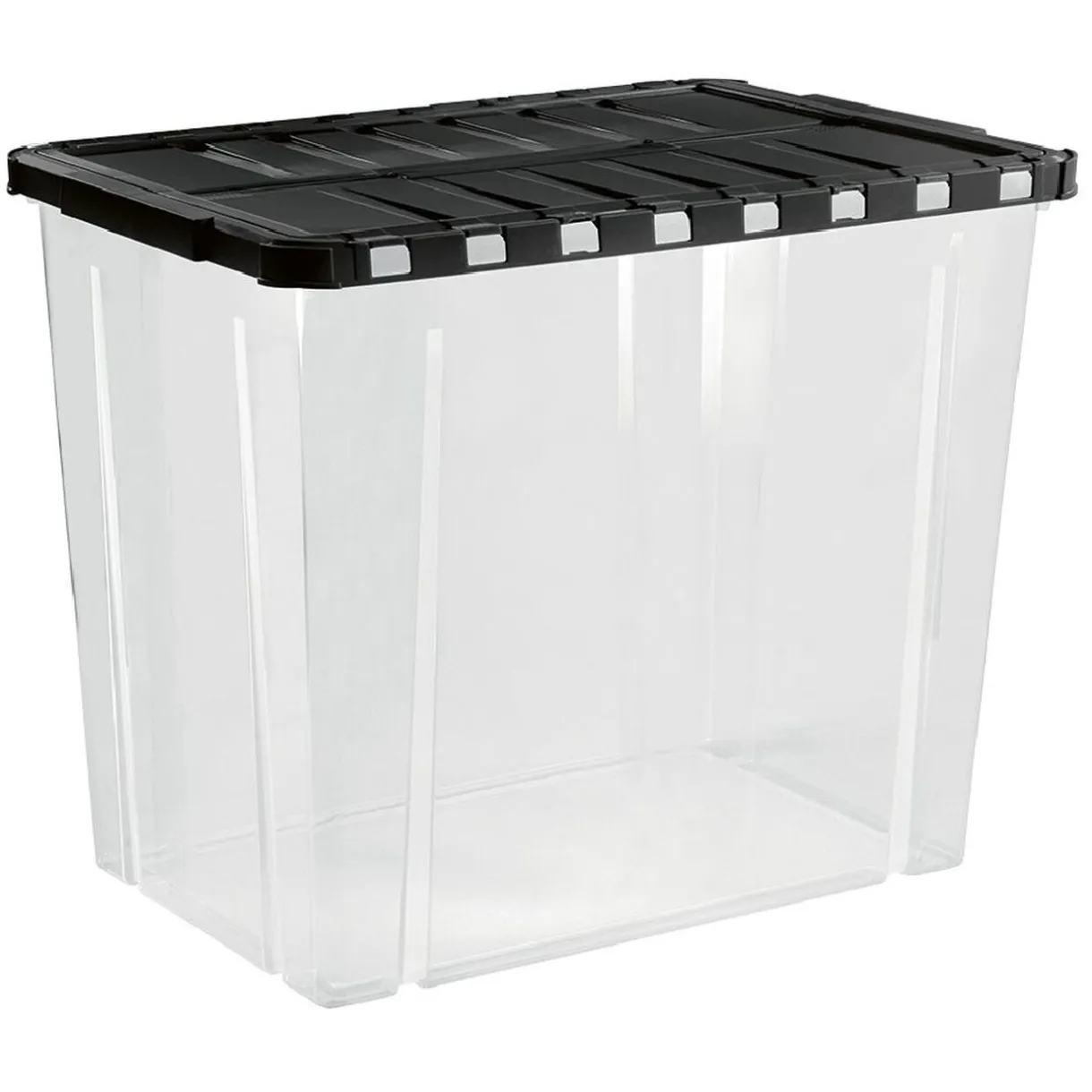 Rangement|Gifi Box de rangement plastique 80 L ouverture papillon