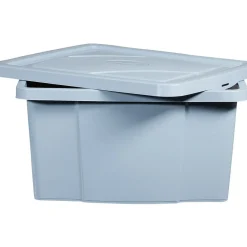 Rangement|Gifi Box de rangement plastique bleu 30L x3