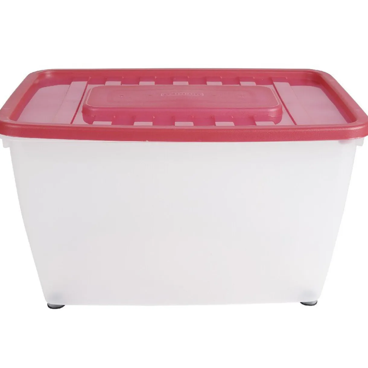 Rangement|Gifi Box de rangement transparent 46 L x 3