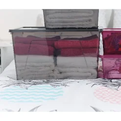 Rangement|Gifi Box de rangement violet 46 L