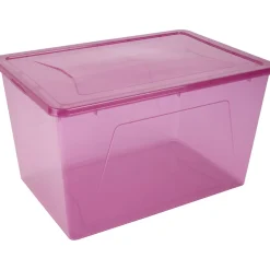 Rangement|Gifi Box de rangement violet 46 L