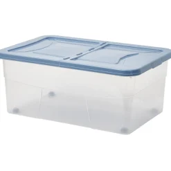 Rangement|Gifi Box dessous de lit bleu 45L
