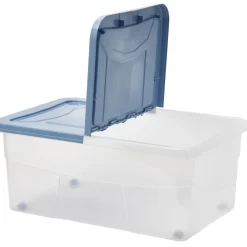 Rangement|Gifi Box dessous de lit bleu 45L