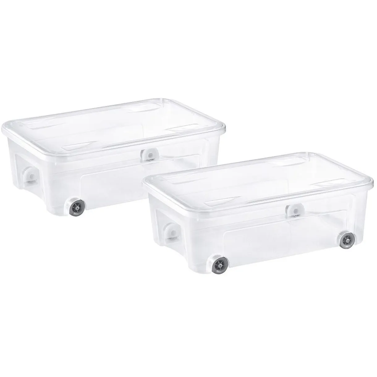 Rangement|Gifi Box dessous de lit transparent 29,5L x2