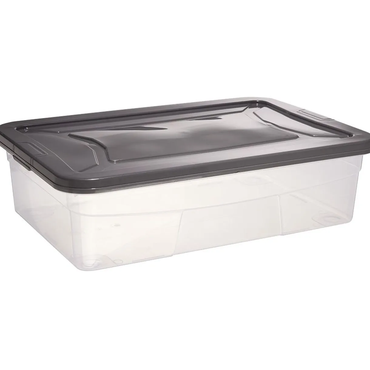 Rangement|Gifi Box dessous de lit transparent et gris 30L