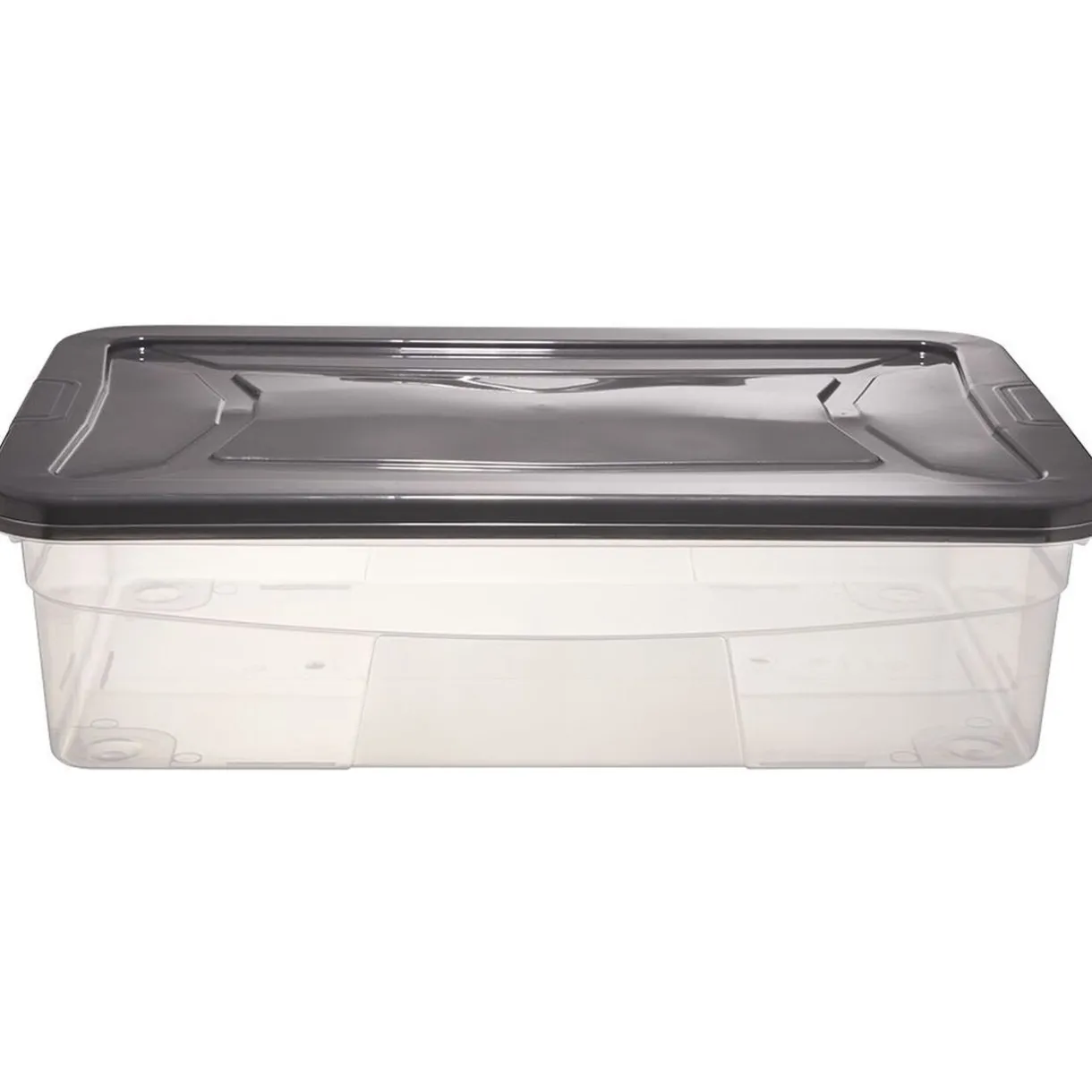 Rangement|Gifi Box dessous de lit transparent et gris 30L