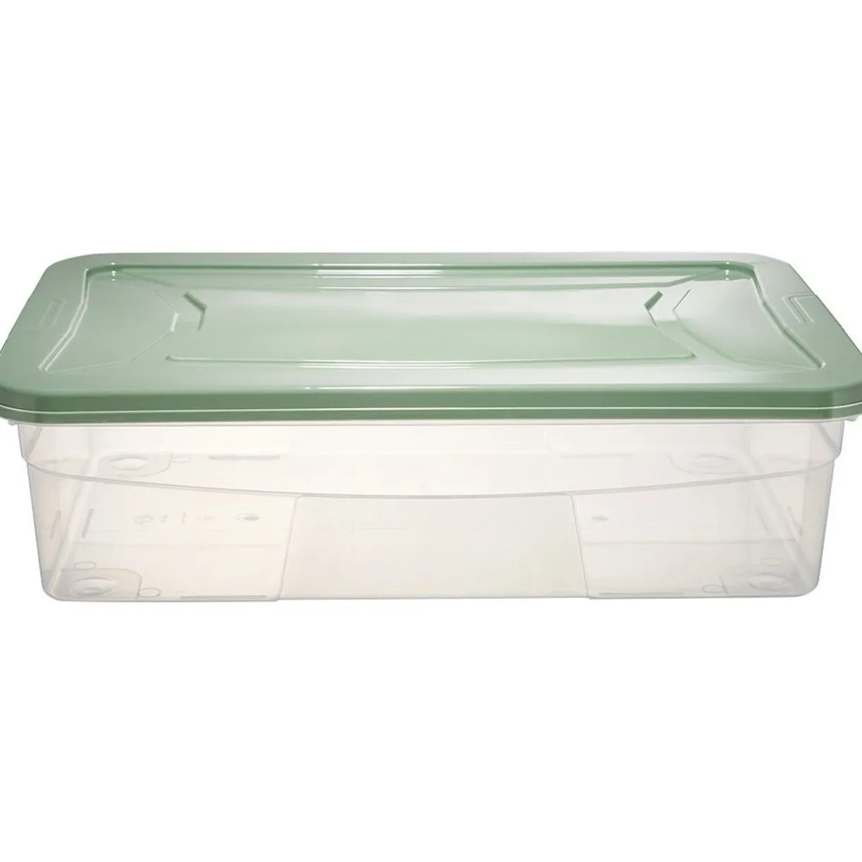 Rangement|Gifi Box dessous de lit transparent et vert 30L