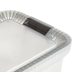 Rangement|Gifi Box multi directionnelle transparente couvercle gris 50 L