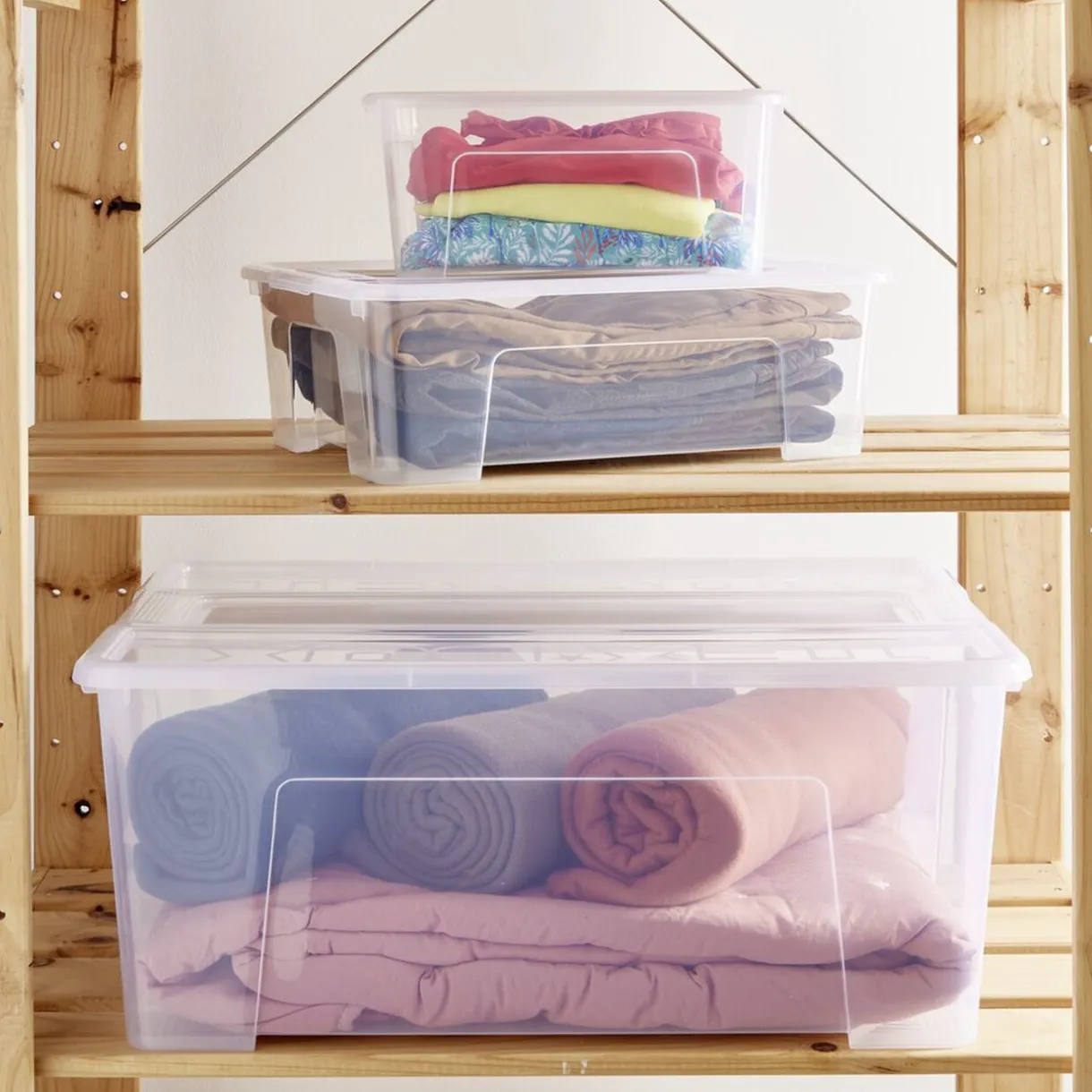 Rangement|Gifi Box rangement 48L plastique transparent 57xH27,2x38cm