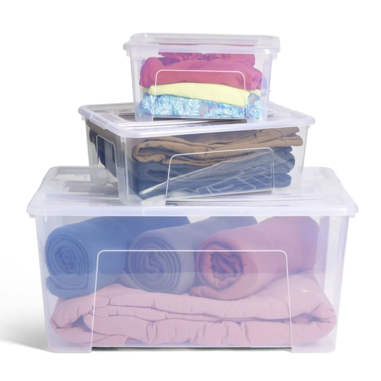 Rangement|Gifi Box rangement 48L plastique transparent 57xH27,2x38cm
