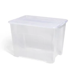 Rangement|Gifi Box rangement 21L plastique transparent 38xH27,2x28cm