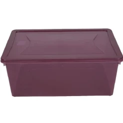 Entretien Du Linge|Gifi Box rangement textile violette 10 L