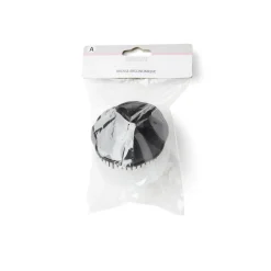 Online Gifi Brosse à cheveux ronde ergonomique en plastique noir et transparent