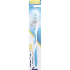 Discount Gifi Brosse à dent Souple polyester blanc/bleu