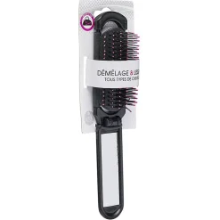 Clearance Gifi Brosse de poche rétractable avec miroir pour démélage et lissage