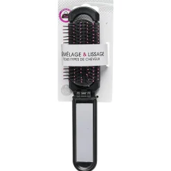 Clearance Gifi Brosse de poche rétractable avec miroir pour démélage et lissage