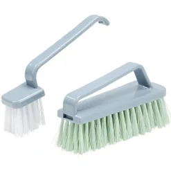 Nettoyage Et Entretien|Gifi Brosse 2en1 Homclean poils souples et durs grise