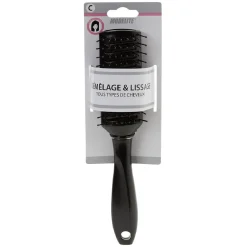 Outlet Gifi Brosse tunnel multi-usages picots perlés pvc noir