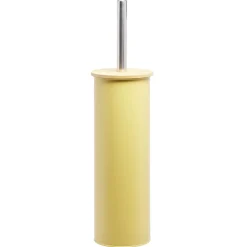 Best Gifi Brosse WC cylindrique bambou et métal jaune naturel