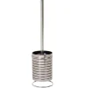 Outlet Gifi Brosse WC gris chromé décor fentes imitation rayures