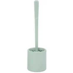Outlet Gifi Brosse WC silicone ronde avec support plastique vert