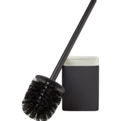 Best Gifi Brosse WC socle carré grès noir 9,2x9,2xH36cm