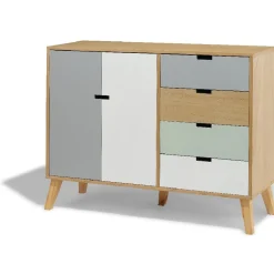 Rangement|Gifi Buffet Pia multicolore 4 tiroirs