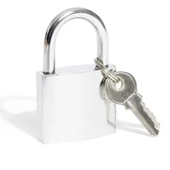 Online Gifi Cadenas en acier gris chromé de 38 mm - 2 clés