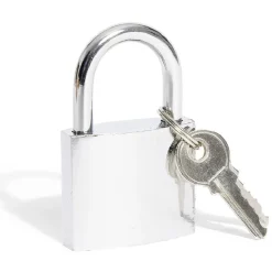 Online Gifi Cadenas en acier gris chromé de 38 mm - 2 clés