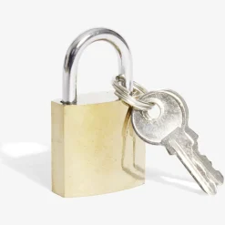 Gifi Cadenas en acier massif jaune 25mm - 2 clés