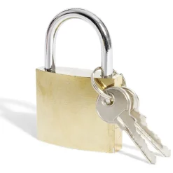 Gifi Cadenas en acier massif jaune l.50 mm - 2 clés