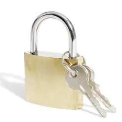 Gifi Cadenas en acier massif jaune l.50 mm - 2 clés