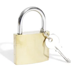 Gifi Cadenas en acier massif jaune l.50 mm - 2 clés