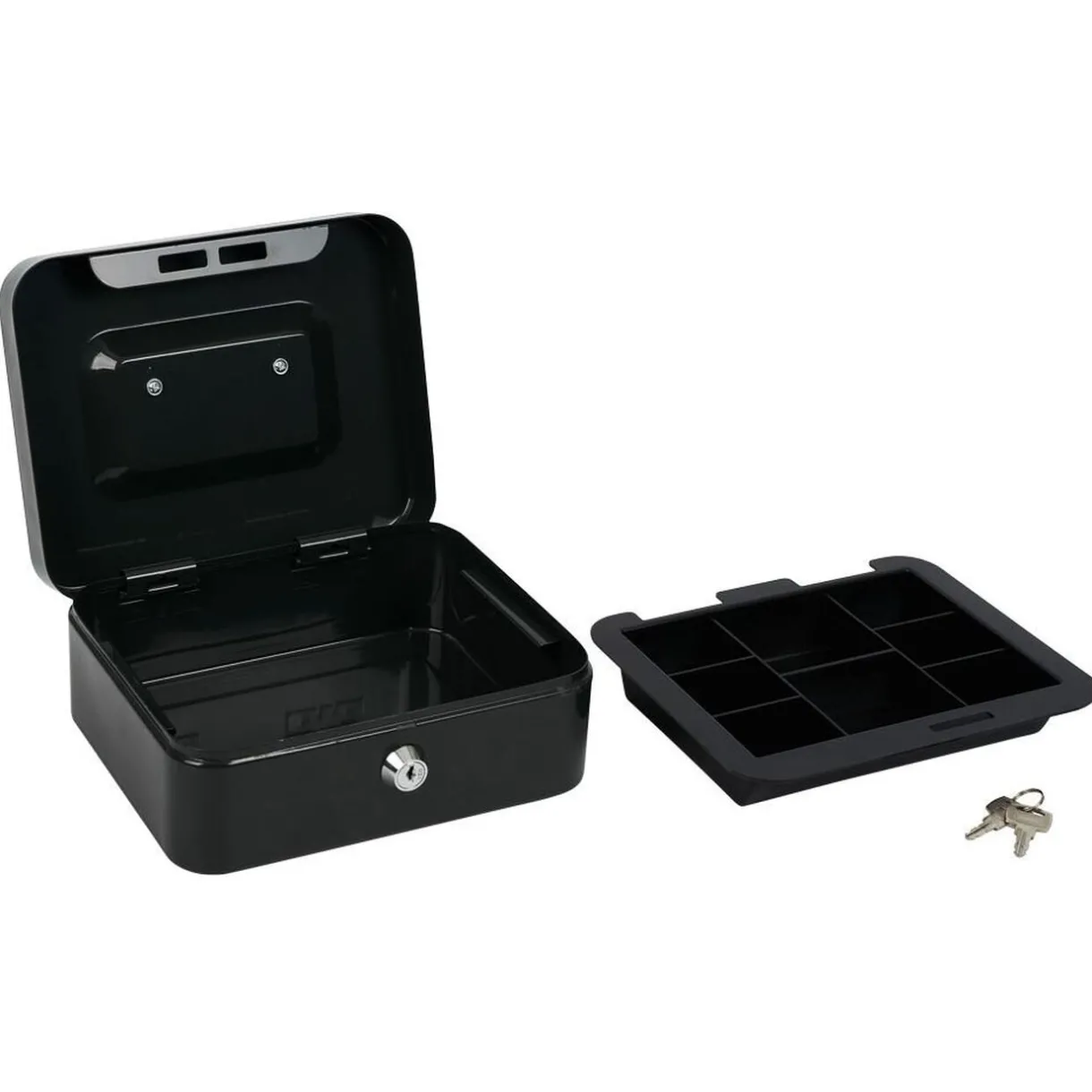 Rangement|Gifi Caisse à monnaie avec 2 clés métal gris foncé