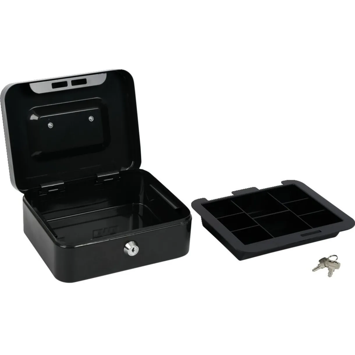 Rangement|Gifi Caisse à monnaie avec 2 clés métal gris foncé