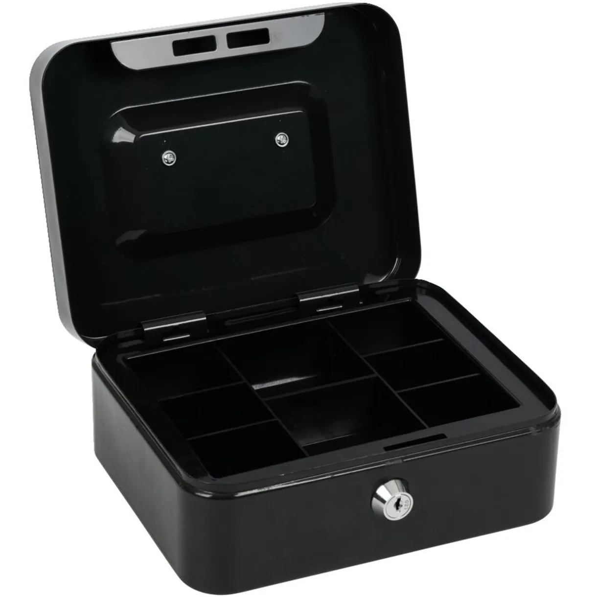 Rangement|Gifi Caisse à monnaie avec 2 clés métal gris foncé