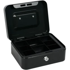 Rangement|Gifi Caisse à monnaie avec 2 clés métal gris foncé