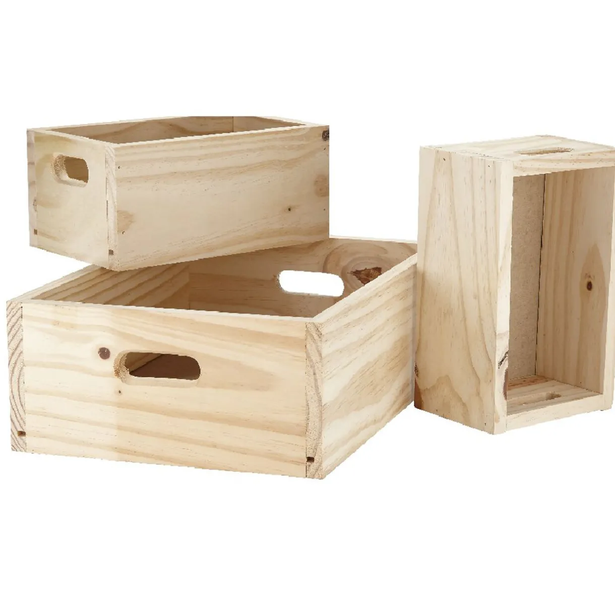 Rangement|Gifi Caisse de rangement en bois x3