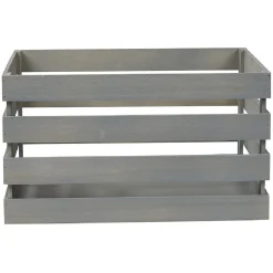 Rangement|Gifi Caisse de rangement en bois gris