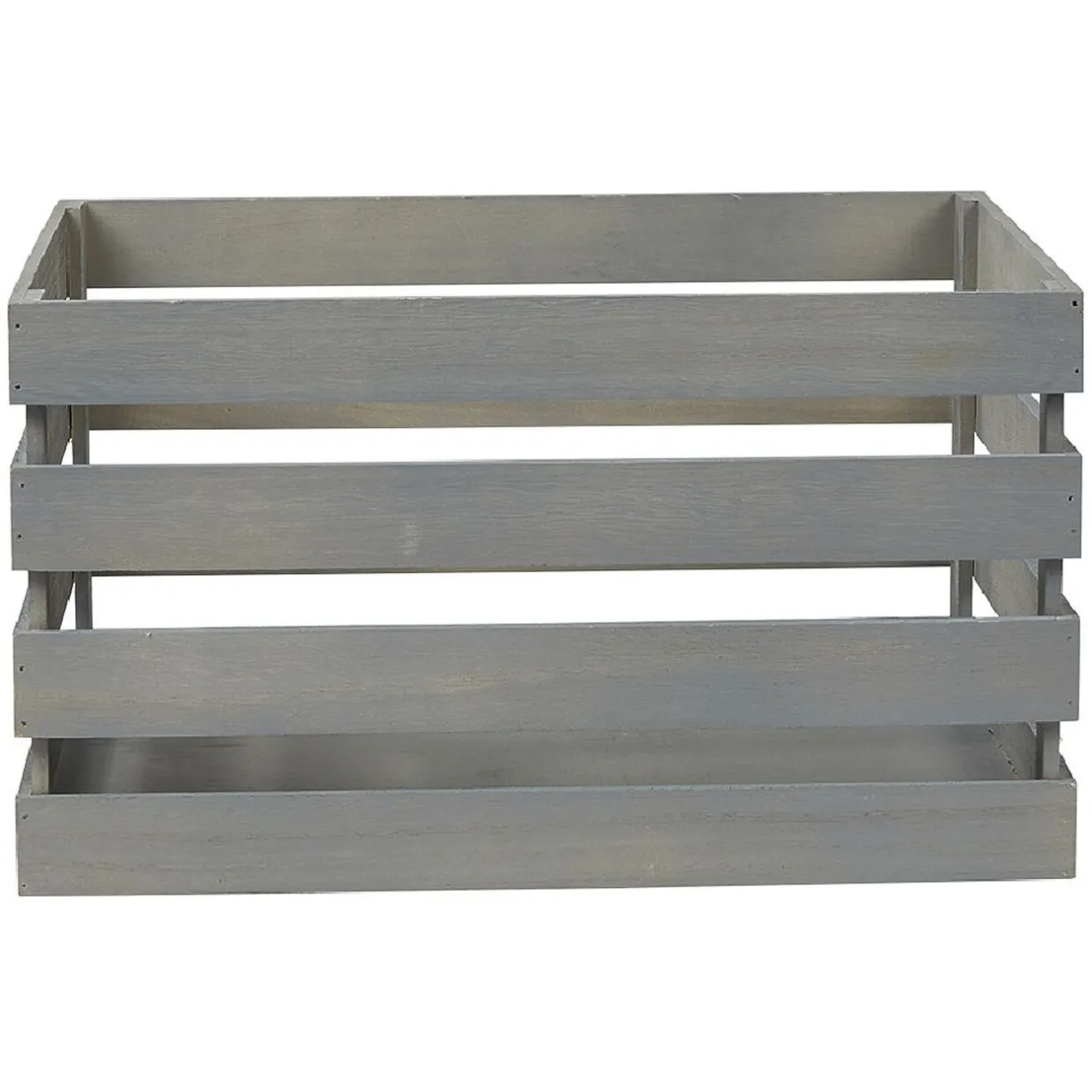 Rangement|Gifi Caisse de rangement en bois gris