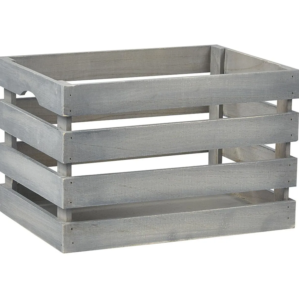 Rangement|Gifi Caisse de rangement en bois gris
