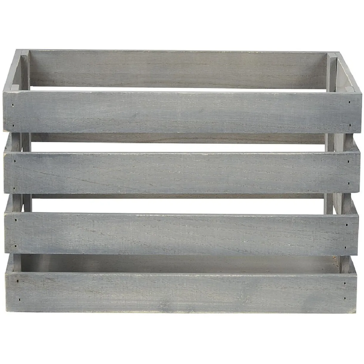 Rangement|Gifi Caisse de rangement en bois gris